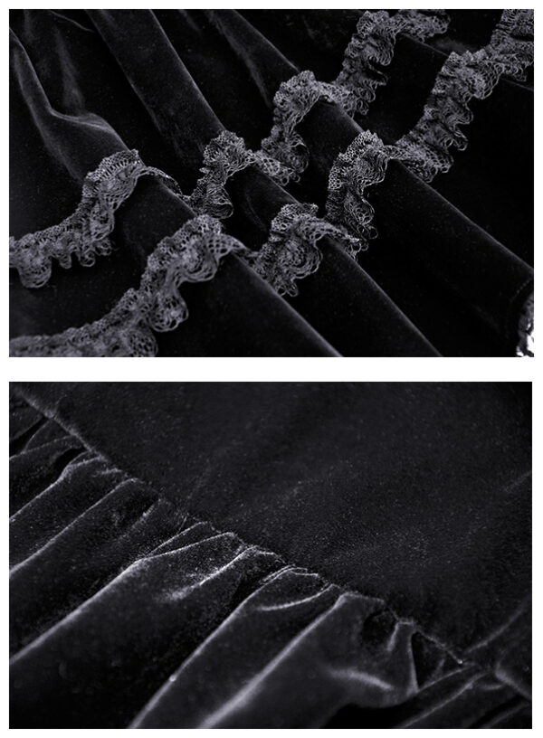 Robe évasée à bretelles en velours Robe évasée à bretelles en velours