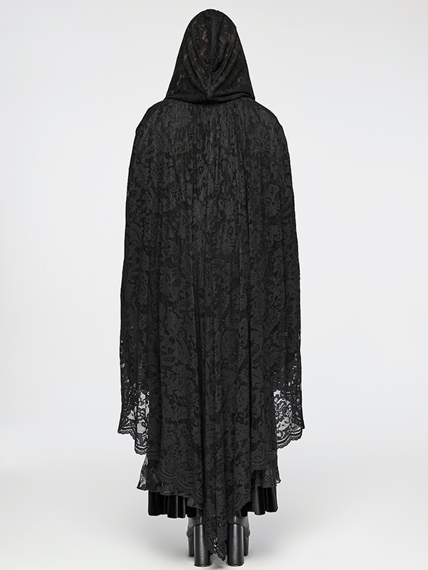 Cape à capuche en dentelle