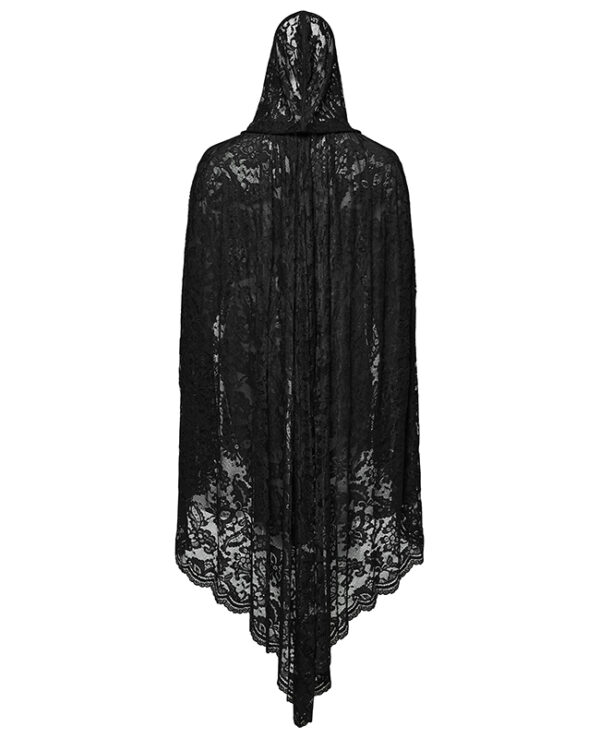 Cape à capuche en dentelle