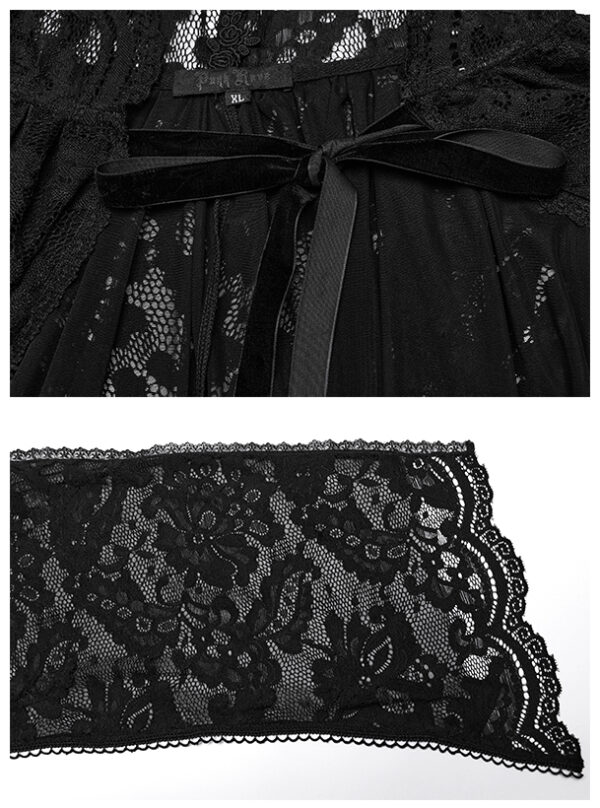 Cape à capuche en dentelle