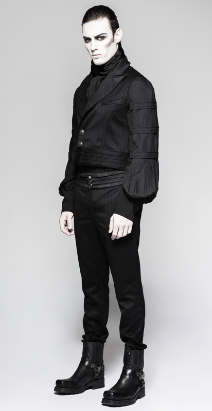 Pantalon de costume rayé à ceinture plissée Pantalon de costume rayé à ceinture plissée