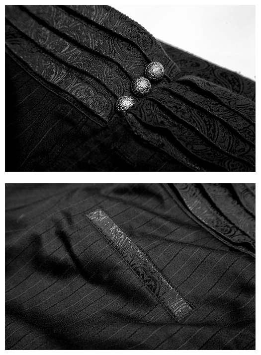 Pantalon de costume rayé à ceinture plissée Pantalon de costume rayé à ceinture plissée