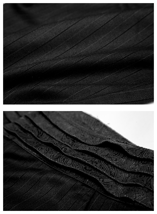 Pantalon de costume rayé à ceinture plissée Pantalon de costume rayé à ceinture plissée