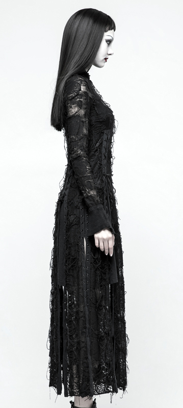 Robe fendue à effet déchiré