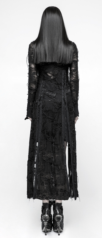 Robe fendue à effet déchiré