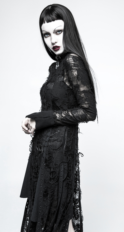 Robe fendue à effet déchiré