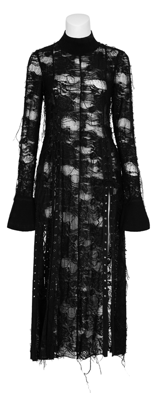 Robe fendue à effet déchiré