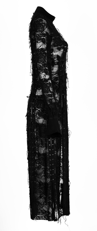 Robe fendue à effet déchiré