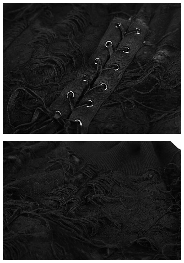 Robe fendue à effet déchiré