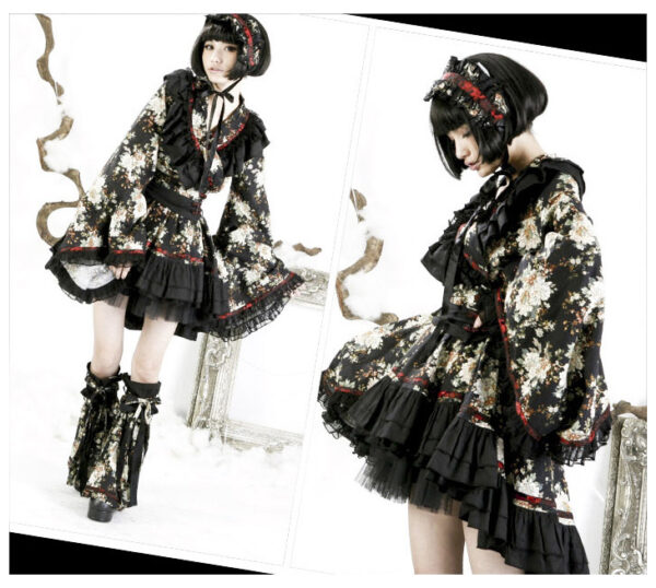 Ensemble kimono + leg warmers + headdress Ensemble kimono + leg warmers + headdress