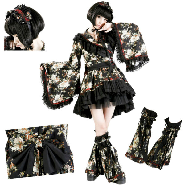 Ensemble kimono + leg warmers + headdress Ensemble kimono + leg warmers + headdress