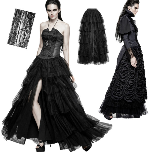 Jupe jupon long réversible