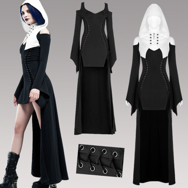 Robe hi-low nonne sexy transformable