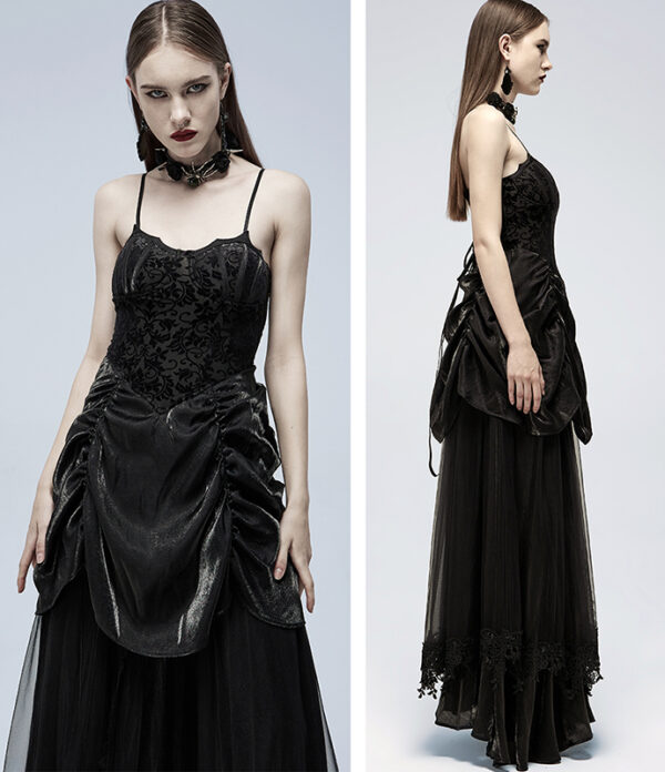 Robe de mariée en dentelle et satin à tournure