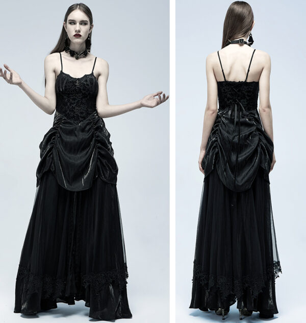 Robe de mariée en dentelle et satin à tournure