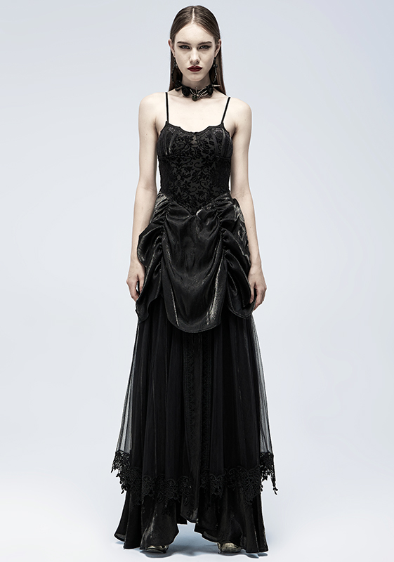 Robe de mariée en dentelle et satin à tournure