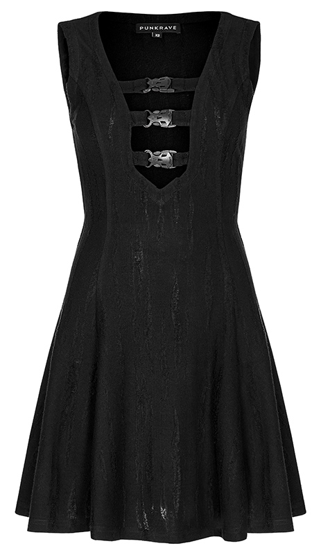 Robe patineuse à décolleté avec sangles