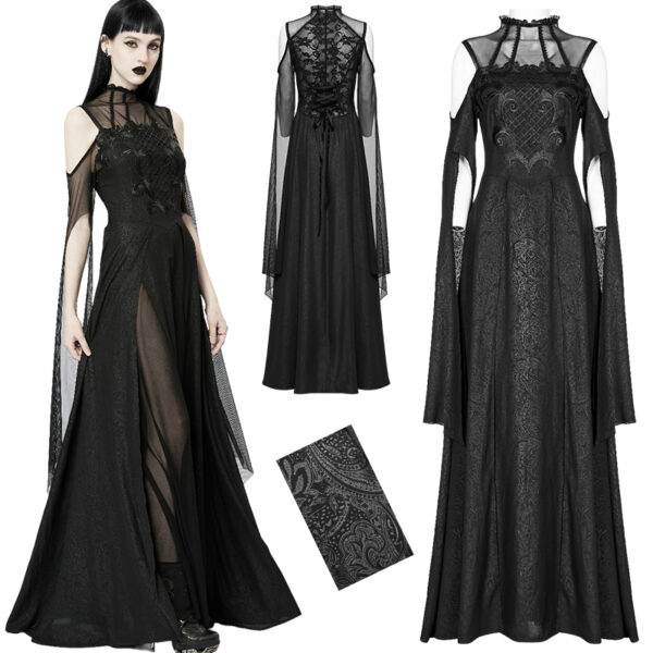 Robe de mariée paisley avec voilage et dos en dentelle