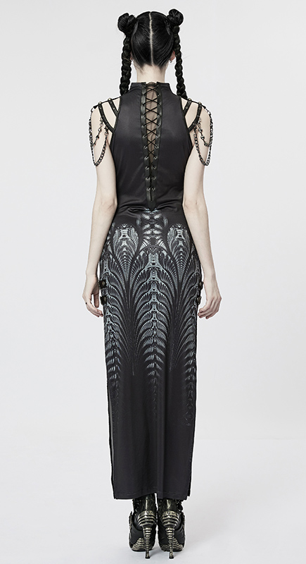 Robe longue fendue Alien