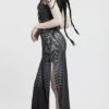 Robe longue fendue Alien