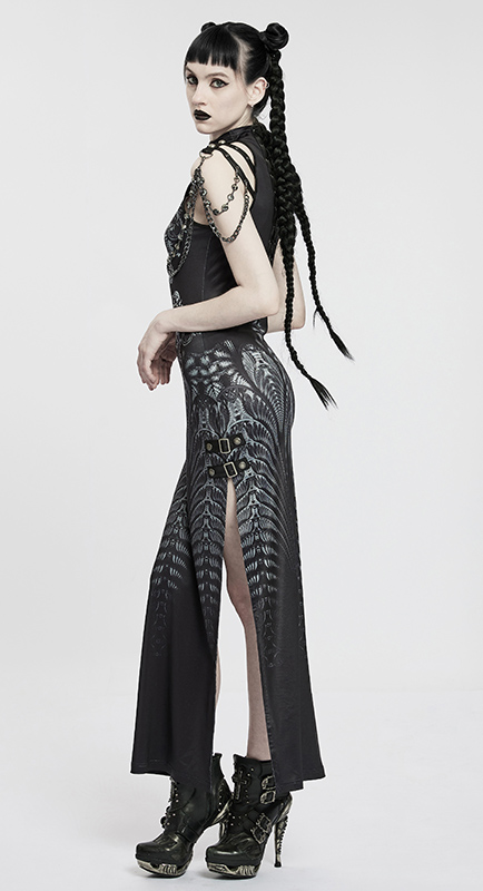 Robe longue fendue Alien