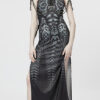 Robe longue fendue Alien