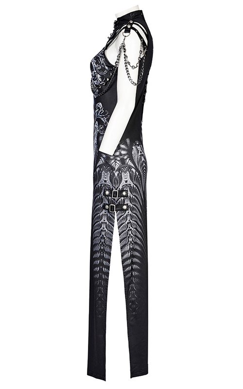 Robe longue fendue Alien