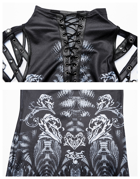 Robe longue fendue Alien