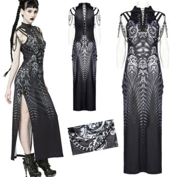 Robe longue fendue Alien