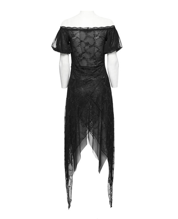 Robe en dentelle à spikes noirs