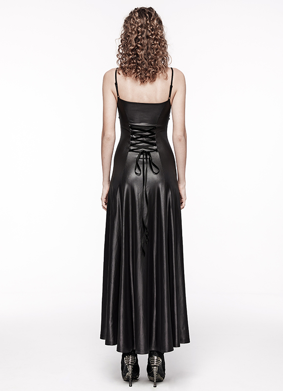 Robe de mariée en faux cuir lacéré Robe de mariée en faux cuir lacéré