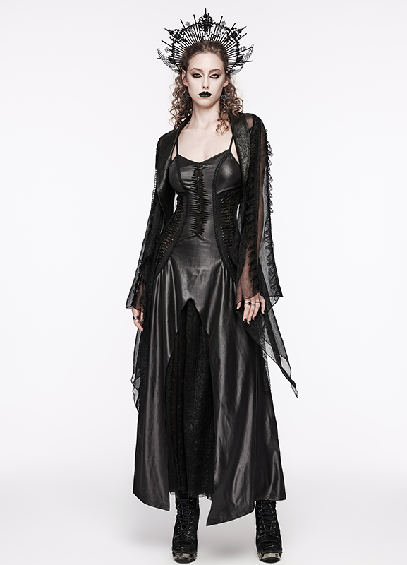 Robe de mariée en faux cuir lacéré Robe de mariée en faux cuir lacéré