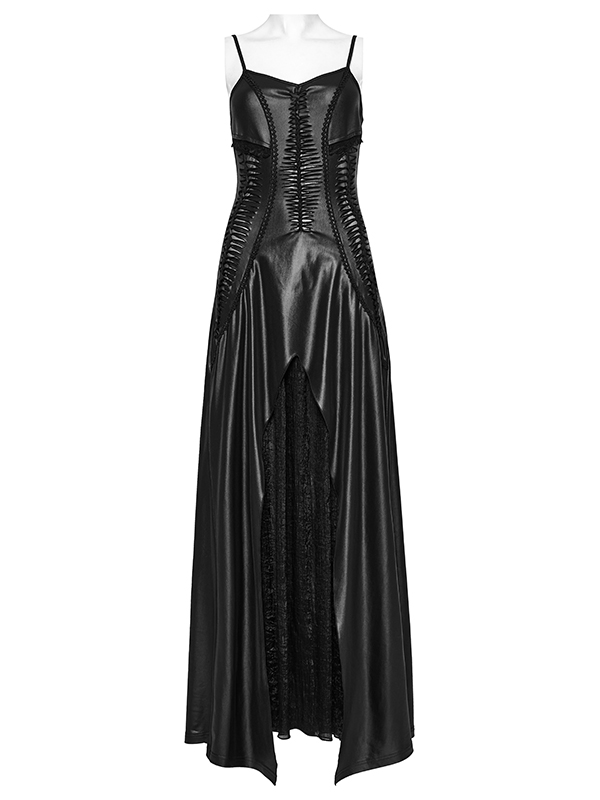 Robe de mariée en faux cuir lacéré Robe de mariée en faux cuir lacéré