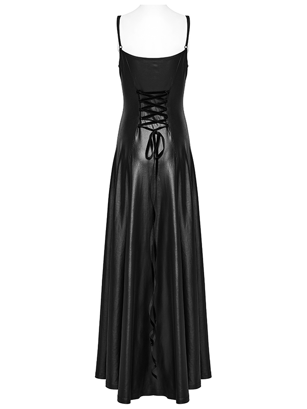 Robe de mariée en faux cuir lacéré Robe de mariée en faux cuir lacéré