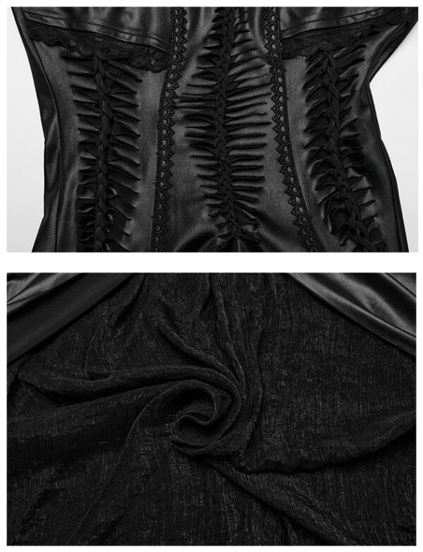 Robe de mariée en faux cuir lacéré Robe de mariée en faux cuir lacéré