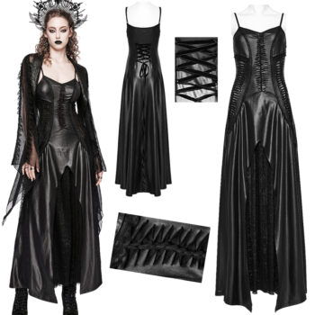 Robe de mariée en faux cuir lacéré