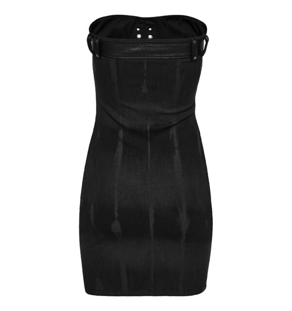 Robe moulante à laçages et à clous