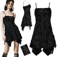 Robe déchirée gothique punk Punk Rave WQ-712-BK.