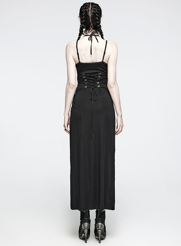 Robe longue fendue à découpes sexy