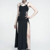 Robe longue fendue à découpes sexy