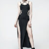 Robe longue fendue à découpes sexy