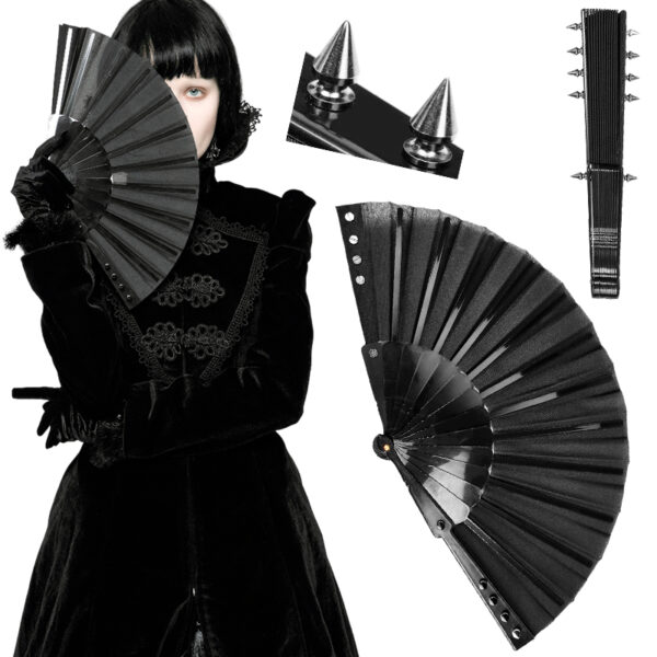Éventail noir à pointes (spike)