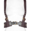 Harnais en cuir végan à têtes de mort bronze