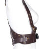 Harnais en cuir végan à têtes de mort bronze