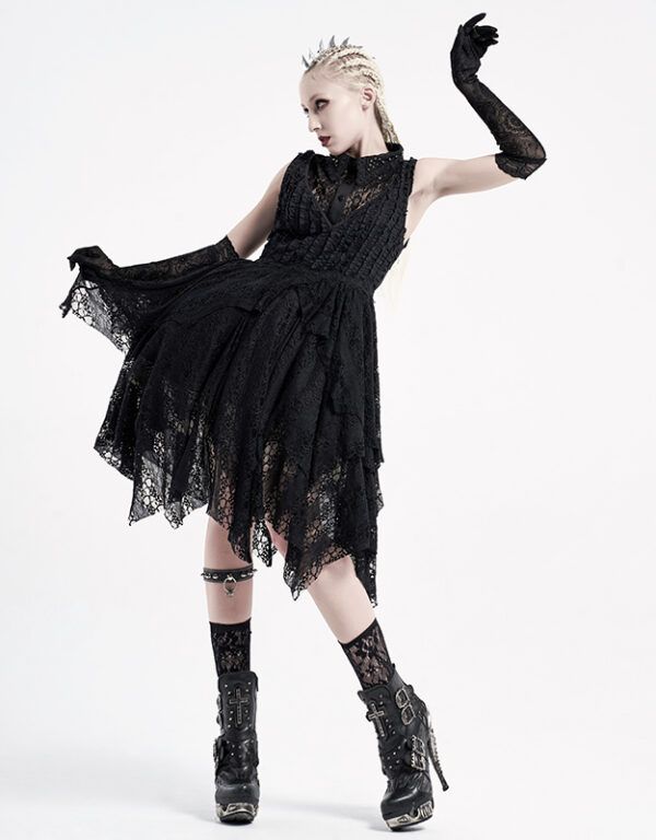 Gants longs en dentelle à motifs velours Gants longs en dentelle à motifs velours