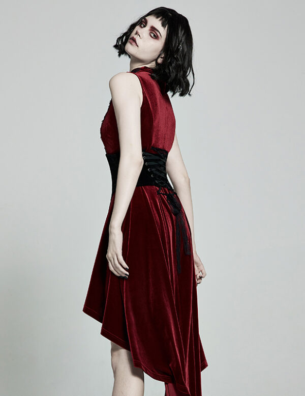 Ceinture corset en velours brodé Noir