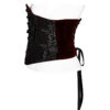 Ceinture corset en velours brodé Bordeaux