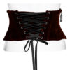 Ceinture corset en velours brodé Bordeaux