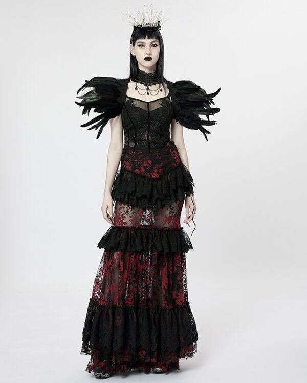 Collier en broderies à perles et chaînes Collier en broderies à perles et chaînes