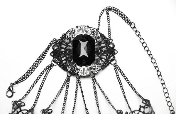 Paire de bijoux de main à roses noires et griffes Paire de bijoux de main à roses noires et griffes